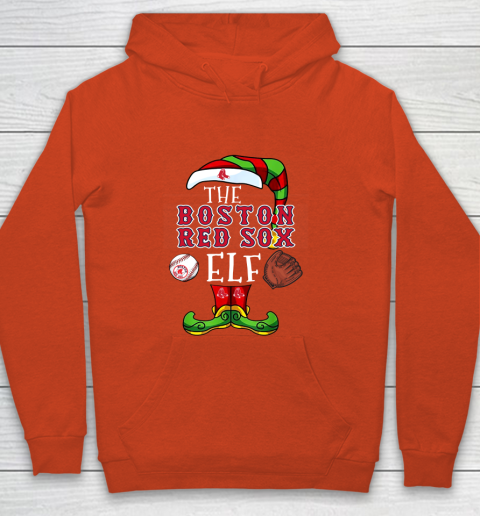 Boston Red Sox Christmas ELF Funny MLB Youth Hoodie 3