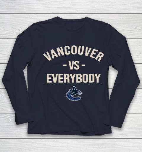 Vancouver Canucks Vs Everybody Youth Long Sleeve 2