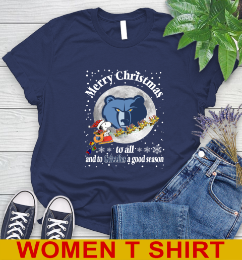 Memphis Grizzlies Merry Christmas To All And To Grizzlies A Good Season NBA Basketball Sports Women's T-Shirt 12