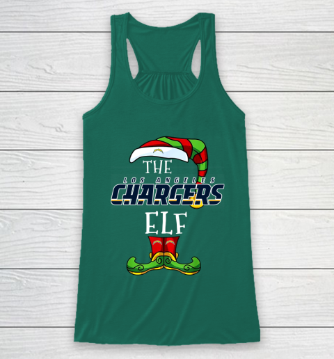 Los Angeles Chargers Christmas ELF Funny NFL Racerback Tank 5
