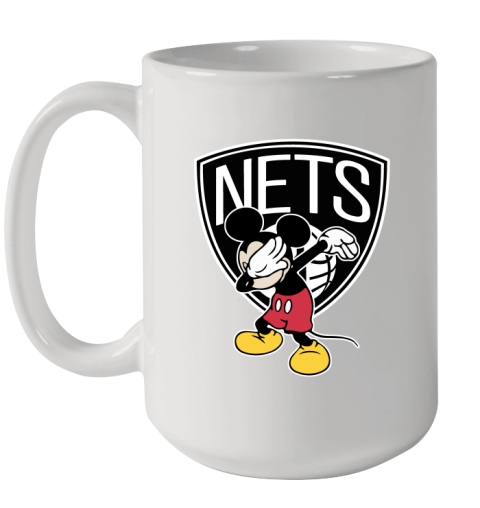Brooklyn Nets NBA Basketball Dabbing Mickey Disney Sports Ceramic Mug 15oz