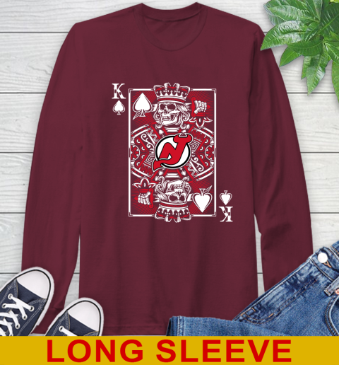 New Jersey Devils NHL Hockey The King Of Spades Death Cards Shirt Long Sleeve T-Shirt 7