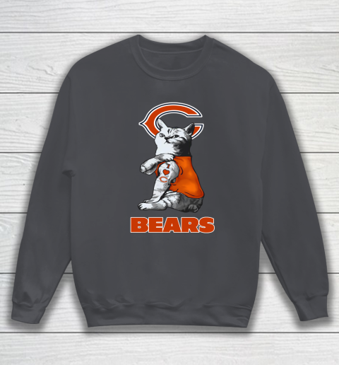 NFL Football My Cat Loves Chicago Bears Sweatshirt 4