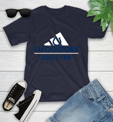 NFL A Badass Indianapolis Colts Fan Adidas Football Sports Youth T-Shirt 2