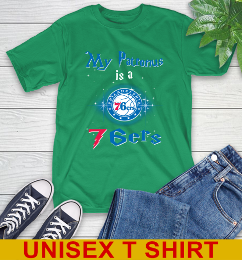 NBA Basketball Harry Potter My Patronus Is A Philadelphia 76ers T-Shirt 7