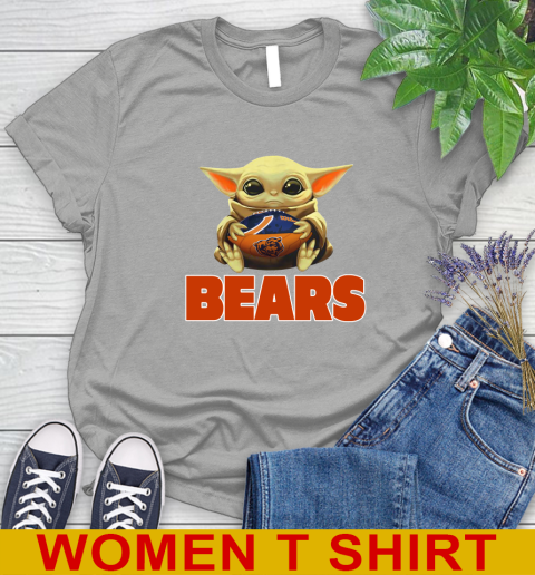 NFL Football Chicago Bears Baby Yoda Star Wars Shirt Women's T-Shirt 11