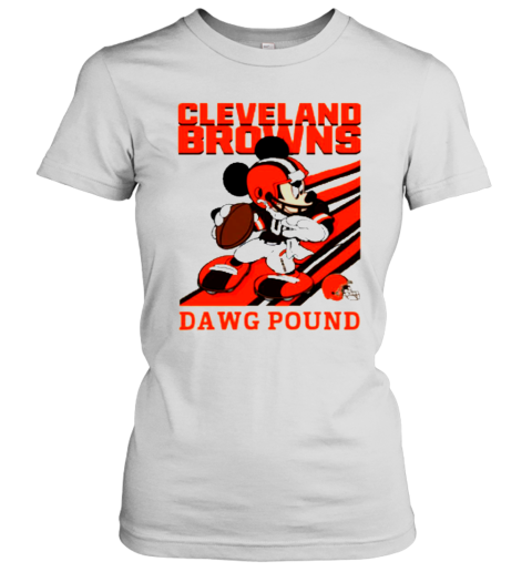 Mickey Mouse Cleveland Browns Dawg Pound Women's T-Shirt