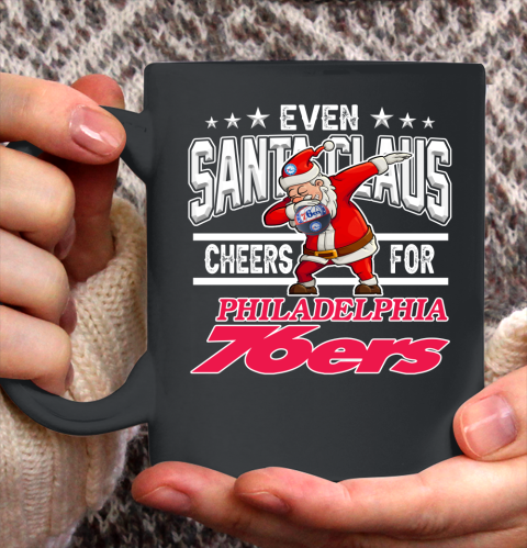 Philadelphia 76ers Even Santa Claus Cheers For Christmas NBA Ceramic Mug 11oz