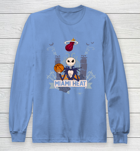 NBA Miami Heat Basketball Jack Skellington Halloween Long Sleeve T-Shirt 8