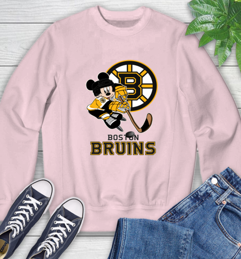NHL Boston Bruins Mickey Mouse Disney Hockey T Shirt Sweatshirt 9