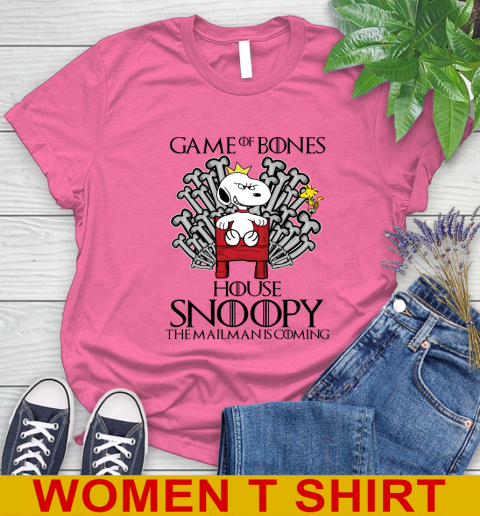 Game of bones house snoopy the mailman is coming tshirt 83