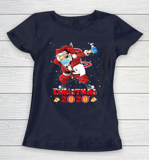 Houston Rockets Funny Santa Claus Dabbing Christmas 2020 NBA Women's T-Shirt 2