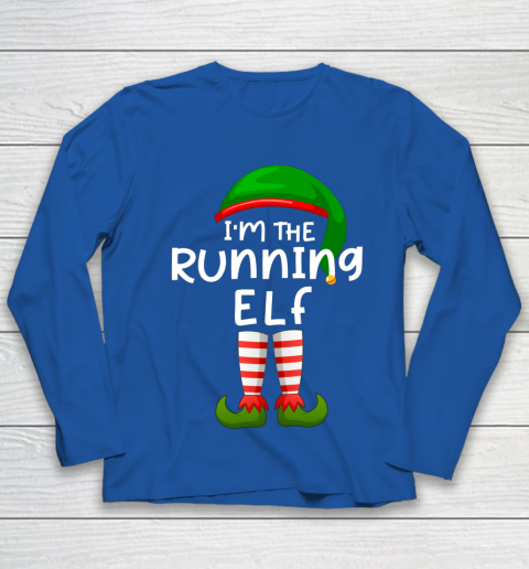 I m The Running Elf Funny Elf Family Matching Christmas Youth Long Sleeve 7