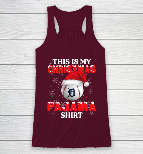 Detroit Tigers This Is My Christmas Pajama Shirt MLB Racerback Tank 2