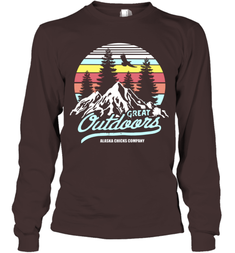 Great Outdoors Alaska Chicks Company Vintage Long Sleeve T Shirt