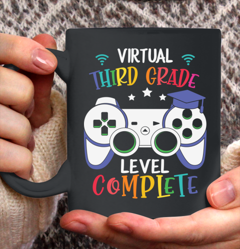 Back To School Shirt Virtual third Grade level complete Ceramic Mug 11oz