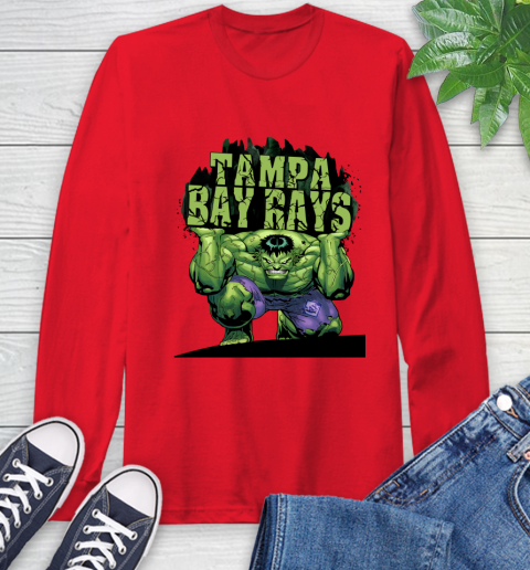 Tampa Bay Rays MLB Baseball Incredible Hulk Marvel Avengers Sports Long Sleeve T-Shirt 10