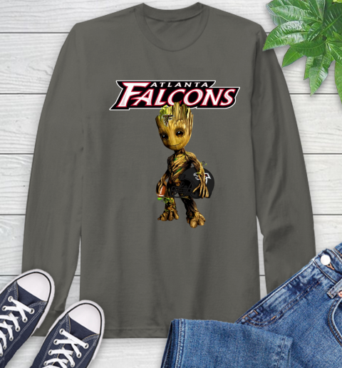 Atlanta Falcons NFL Football Groot Marvel Guardians Of The Galaxy Long Sleeve T-Shirt 8