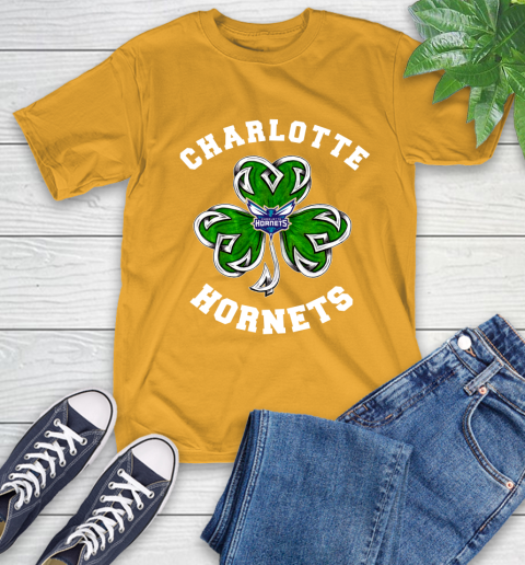 NBA Charlotte Hornets Three Leaf Clover St Patrick's Day Basketball Sports T-Shirt 2