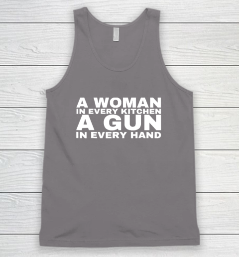 A Woman In Every Kitchen A Gun In Every Hand Shirt Sean Strickland Tank Top - Image 6