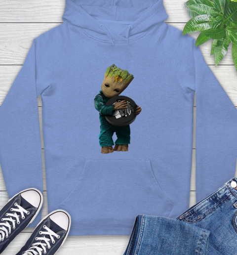 NHL Groot Guardians Of The Galaxy Hockey Sports Chicago Blackhawks Hoodie 11