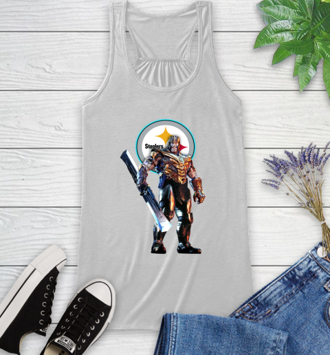 NFL Thanos Gauntlet Avengers Endgame Football Pittsburgh Steelers Racerback Tank