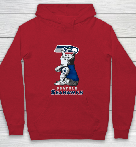 NFL Football My Cat Loves Seattle Seahawks Youth Hoodie 7