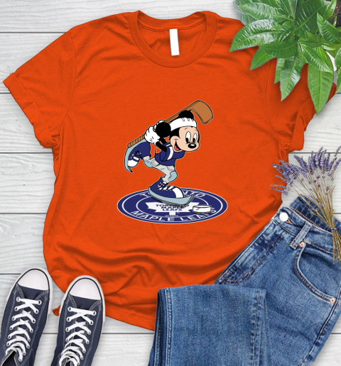 NHL Hockey Toronto Maple Leafs Cheerful Mickey Disney Shirt Women's T-Shirt 4
