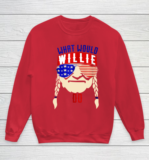 Willie Nelson shirt What would Willie do Youth Sweatshirt 7