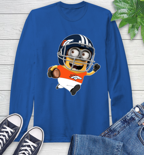 NFL Denver Broncos Minions Disney Football Sports Long Sleeve T-Shirt 9