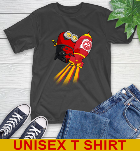 NBA Basketball Atlanta Hawks Deadpool Minion Marvel Shirt T-Shirt