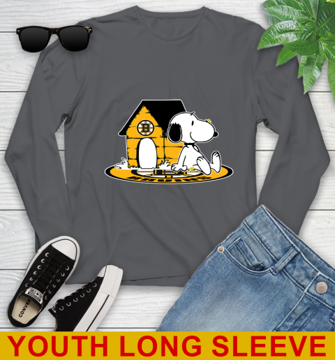 NHL Hockey Boston Bruins Snoopy The Peanuts Movie Shirt Youth Long Sleeve 9