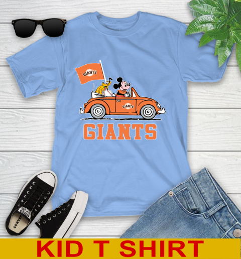 MLB Baseball San Francisco Giants Pluto Mickey Driving Disney Shirt Youth T-Shirt 11