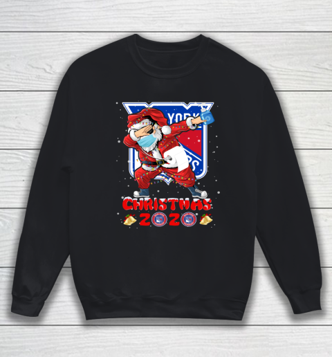 New York Rangers Funny Santa Claus Dabbing Christmas 2020 NHL Sweatshirt
