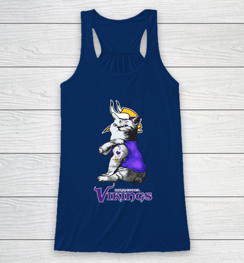 NFL Football My Cat Loves Minnesota Vikings Racerback Tank 6