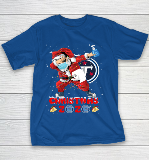 Tennessee Titans Funny Santa Claus Dabbing Christmas 2020 NFL Youth T-Shirt 6