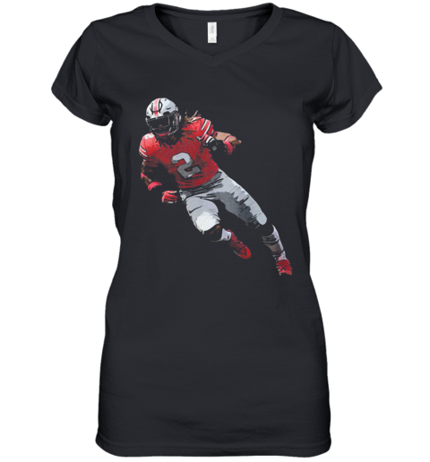 Chase Young 2 Washington Redskins Team Football Women's V-Neck T-Shirt