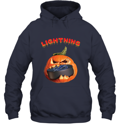NHL Tampa Bay Lightning Halloween Pumpkin Hockey Sports oO8mMoNnu37 hoodie 23 95 151514 front navy