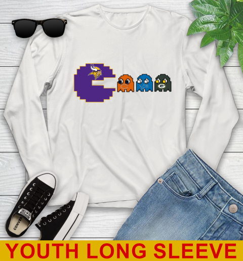 Minnesota Vikings NFL Football Pac Man Champion Youth Long Sleeve 12