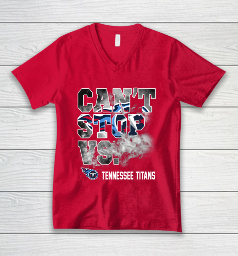 NFL Tennessee Titans Can't Stop Vs V-Neck T-Shirt 6
