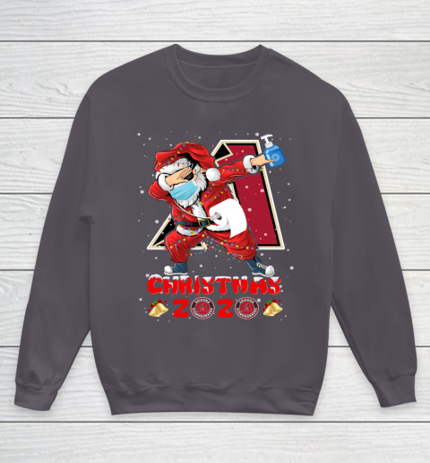 Arizona Diamondbacks Funny Santa Claus Dabbing Christmas 2020 MLB Youth Sweatshirt 5