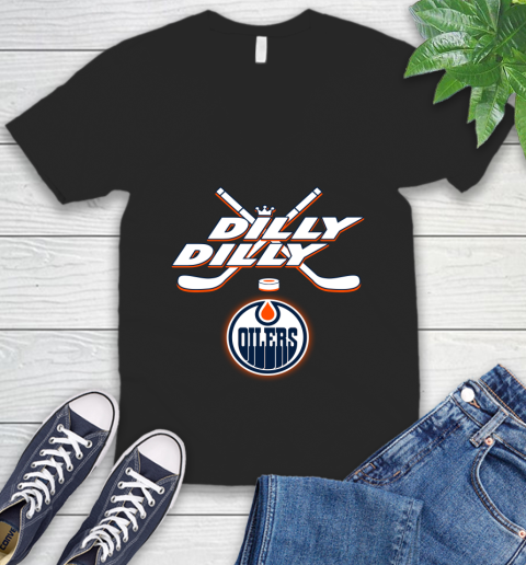 NHL Edmonton Oilers Dilly Dilly Hockey Sports V-Neck T-Shirt 2