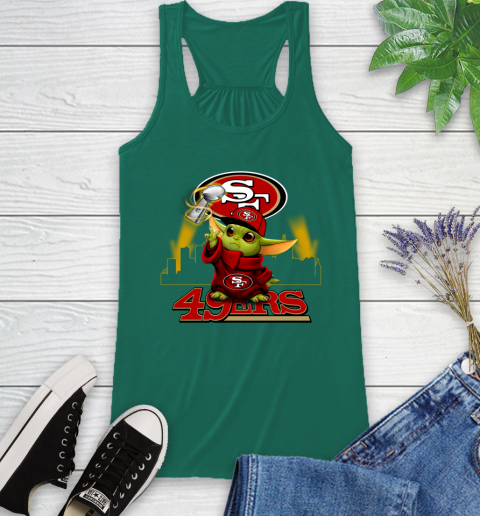 Super Bowl Baby Yoda Loves The San Francisco 49ers Star Wars NFL Shirts 40
