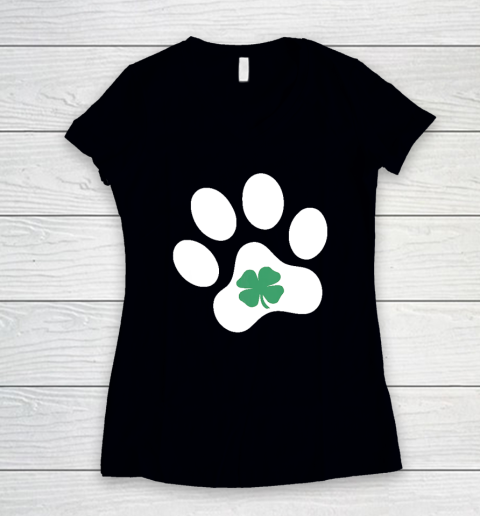 Dog St. Patrick's Day  Shamrock Dog Women's V-Neck T-Shirt