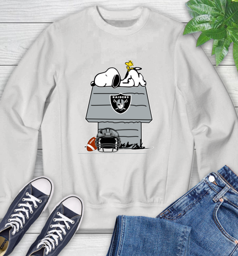 Oakland Raiders NFL Football Snoopy Woodstock The Peanuts Movie Sweatshirt