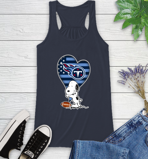 Tennessee Titans NFL Football The Peanuts Movie Adorable Snoopy Racerback Tank 12