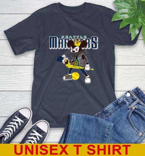 Seattle Mariners MLB Baseball Mickey Peace Sign Sports T-Shirt 4