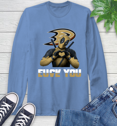 NHL Deadpool Love You Fuck You Hockey Sports Long Sleeve T-Shirt 12