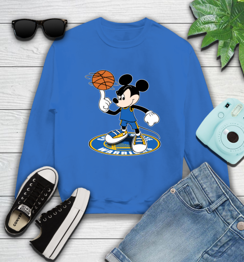 NBA Basketball Golden State Warriors Cheerful Mickey Disney Shirt Sweatshirt 9