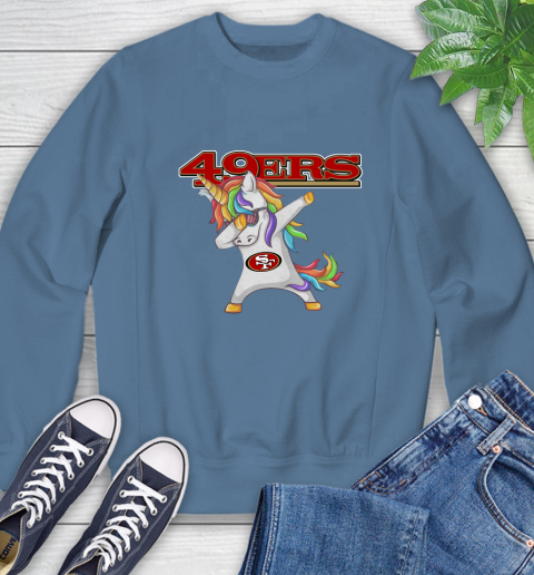 San Francisco 49ers NFL Football Funny Unicorn Dabbing Sports Sweatshirt 7